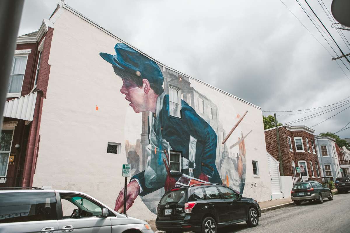 Richmond VA - Mural Project Paint Color Art - The Fan Museum District Drummer Boy 01.JPG